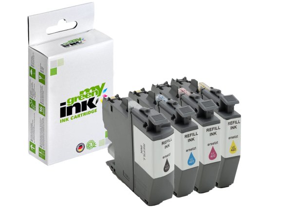 my green ink Druckerpatronen SET ersetzt Brother LC-422VAL