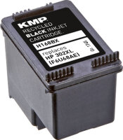 KMP Tintenpatrone H168BX (schwarz) ersetzt HP 302XL (F6U68A)