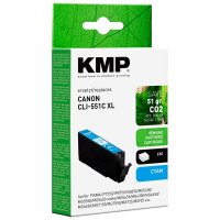KMP Tintenpatrone (cyan) ersetzt Canon CLI-551C XL