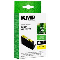 KMP Tintenpatrone (yellow) ersetzt Canon CLI-551Y XL