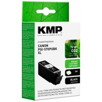KMP Tintenpatrone (schwarz) ersetzt Canon PGI-570PGBK XL