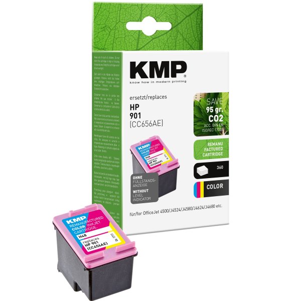 KMP Tintenpatrone H48 (color) ersetzt HP 901 (CC656AE)
