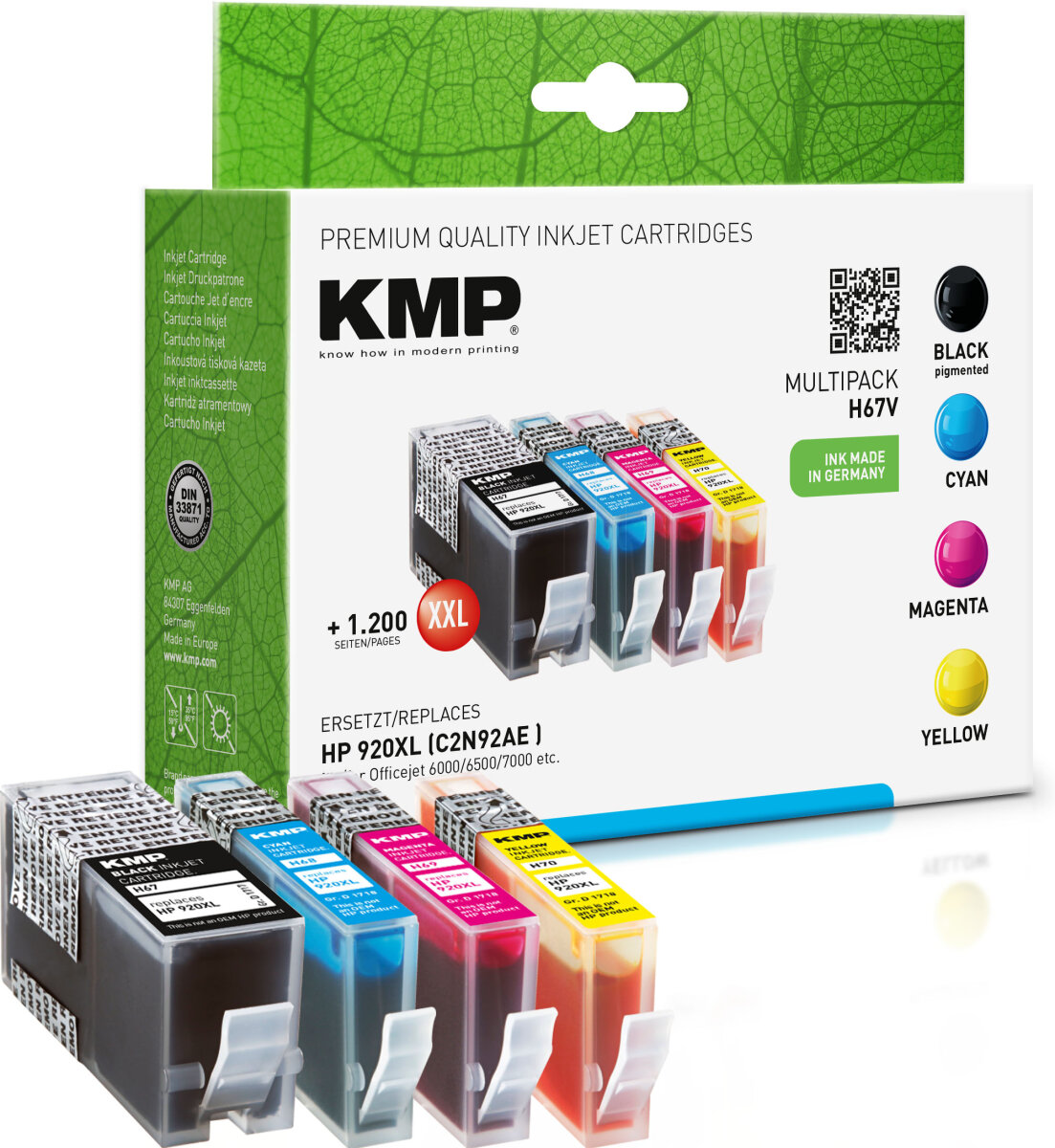 KMP Tintenpatronen H67V MULTIPACK ersetzt HP 920XL, 29,99 €