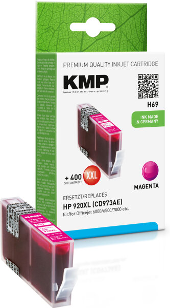 KMP Tintenpatrone H69 (magenta) ersetzt HP 920XL (CD973AE)
