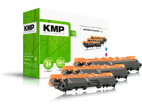 KMP Toner B-T58CMY MULTIPACK ersetzt Brother TN-246 (TN-246C, TN-246M, TN-246Y)