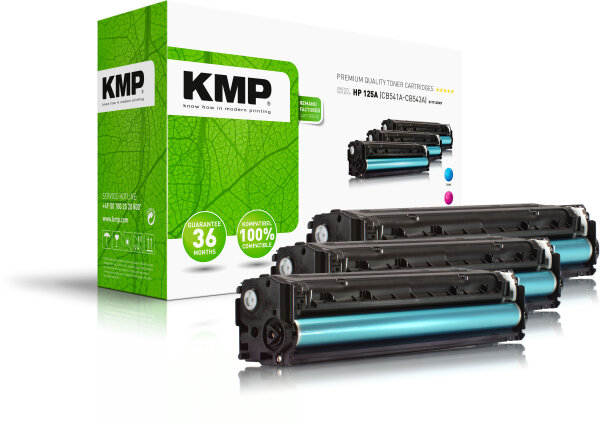 KMP Toner H-T113CMY MULTIPACK ersetzt HP 125A (CB541A, CB543A, CB542A)