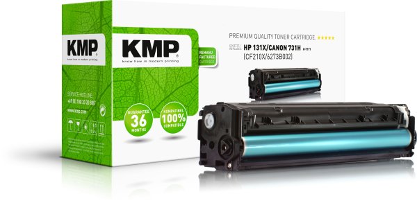 KMP Toner H-T171 (schwarz) ersetzt HP 131X (CF210X), Canon 731H (6273B002)